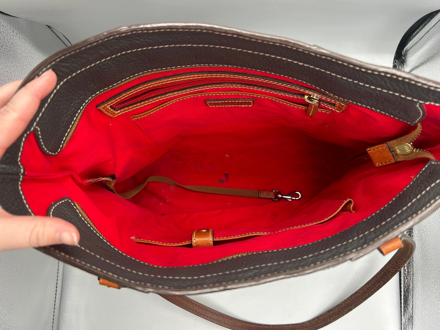 HANDBAG DESIGNER by DOONEY AND BOURKE In GREY, Size: LARGE