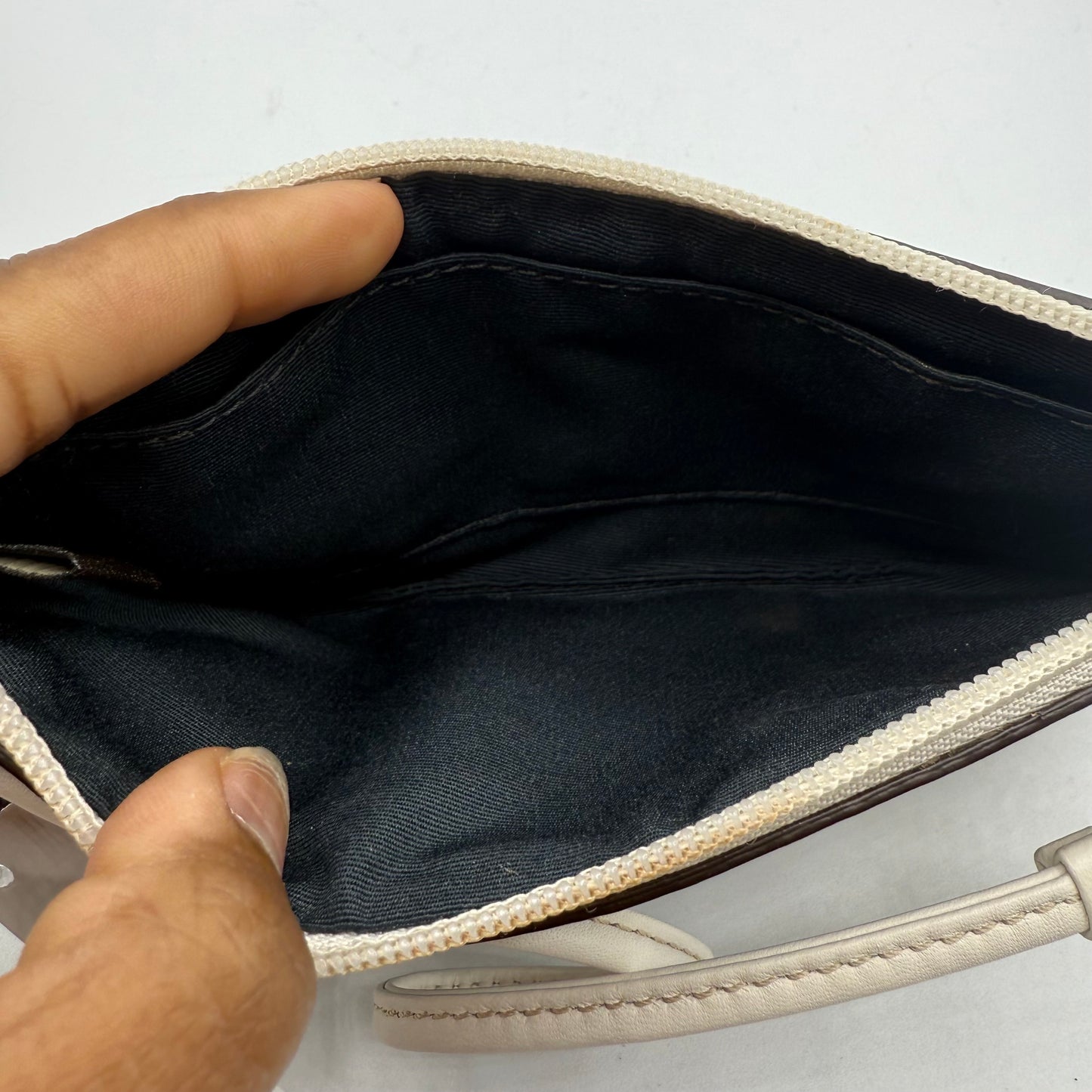 WRISTLET DESIGNER by COACH In BLUE & BROWN, Size: MEDIUM