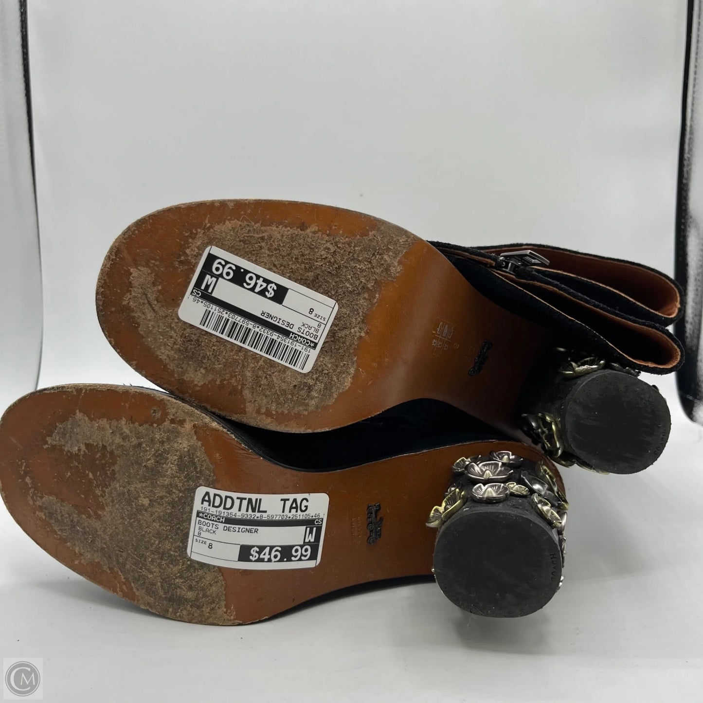 Boots Designer By Coach In Black, Size: 8