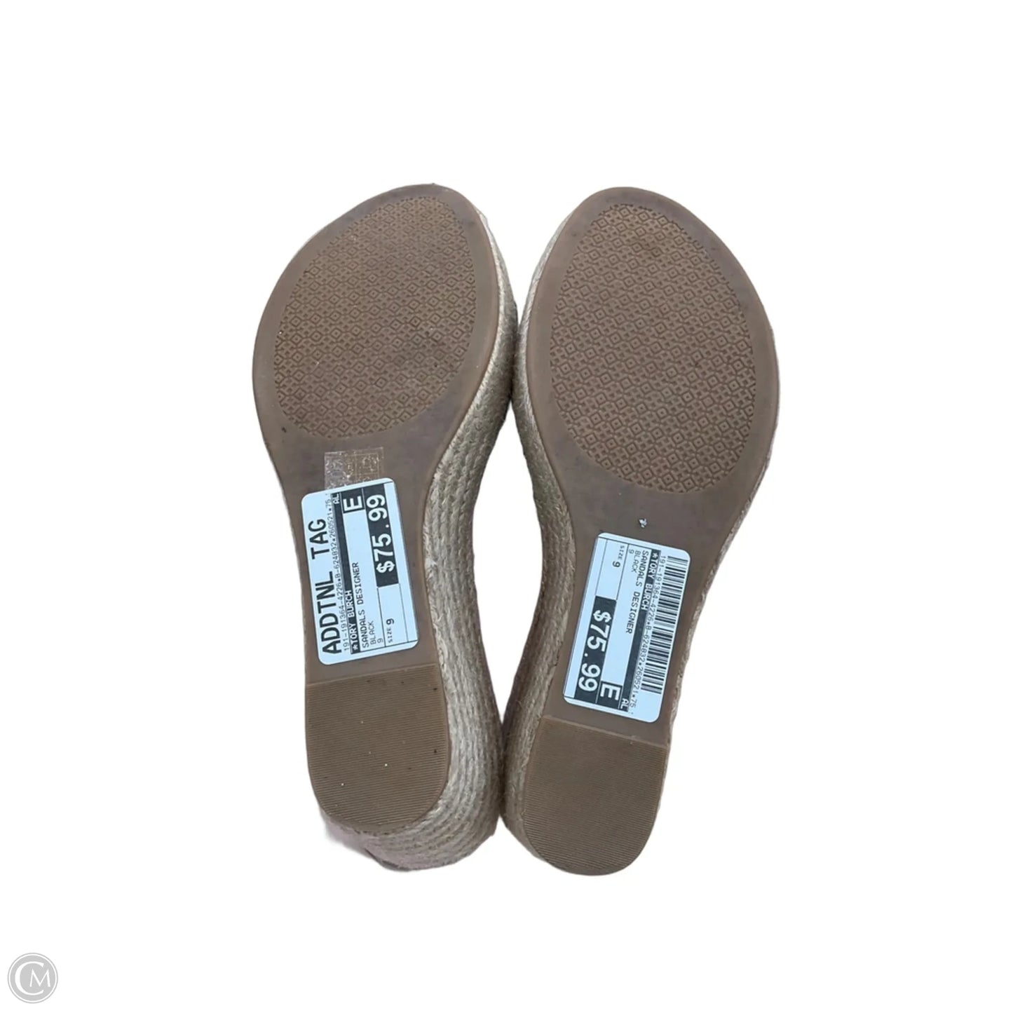 Sandals Designer By Tory Burch In Black, Size: 9