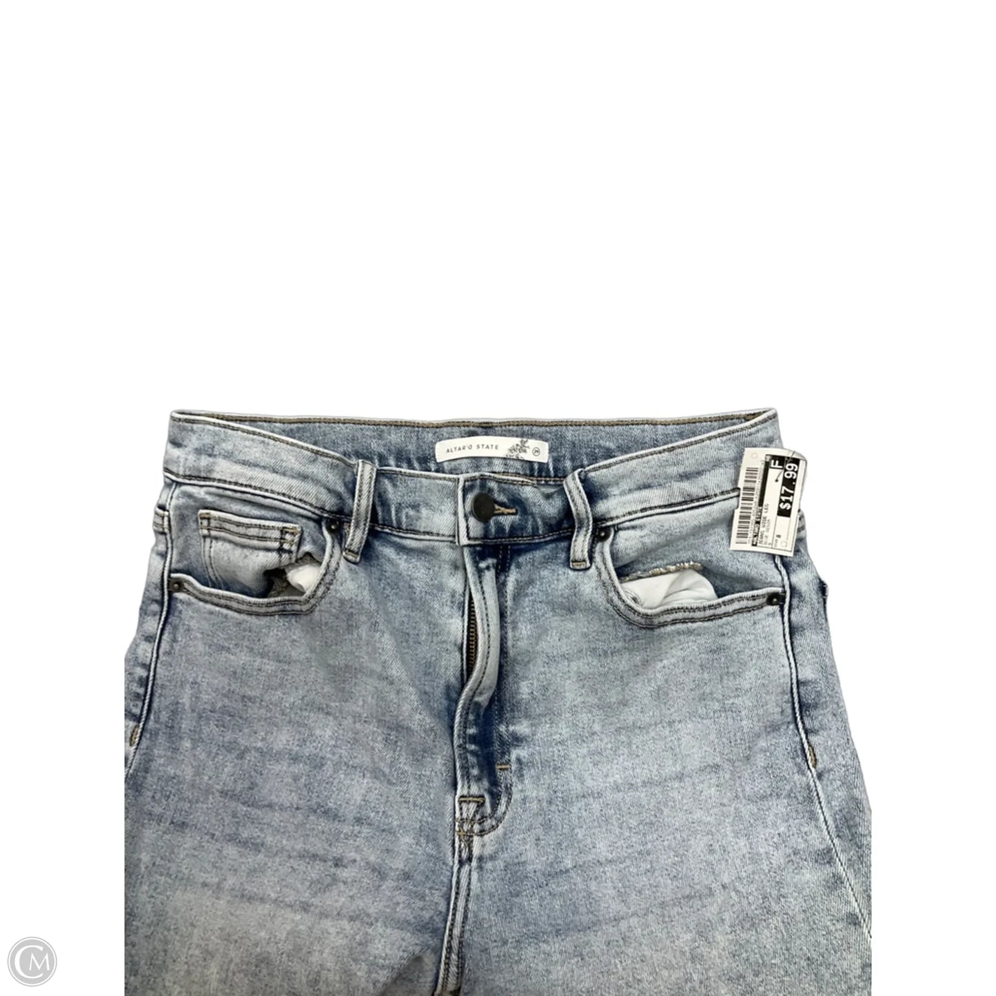 Jeans Wide Leg By Altard State In Blue Denim, Size: 8