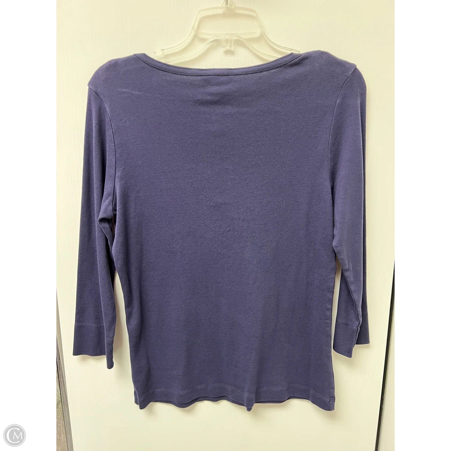 Top 3/4 Sleeve Designer By Lilly Pulitzer In Navy, Size: L
