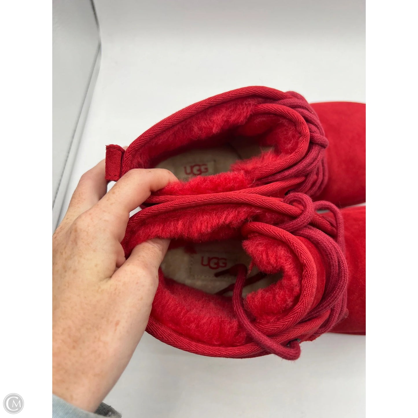 Boots Ankle Flats By Ugg In Red, Size: 6