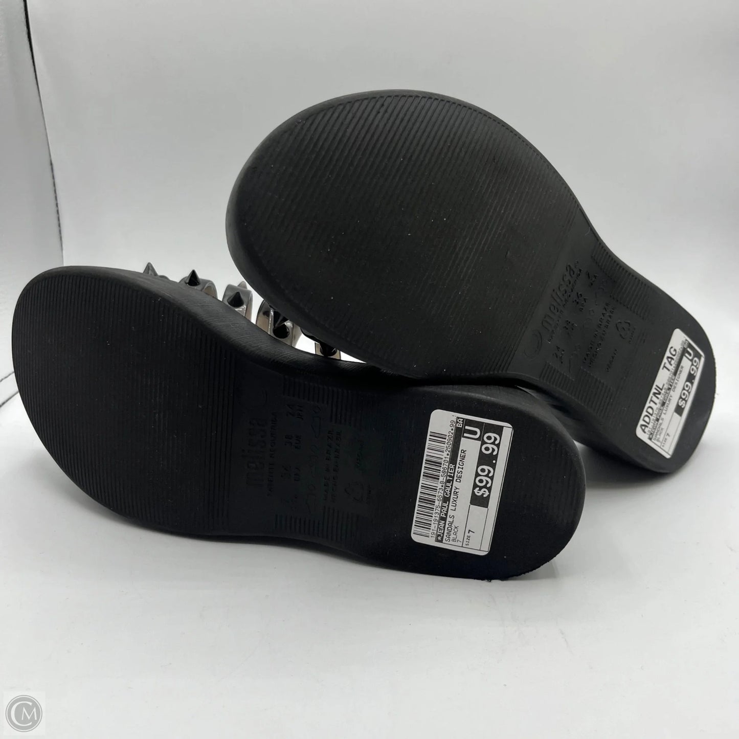 Sandals Luxury Designer By Jean Paul Gaultier In Black, Size: 7