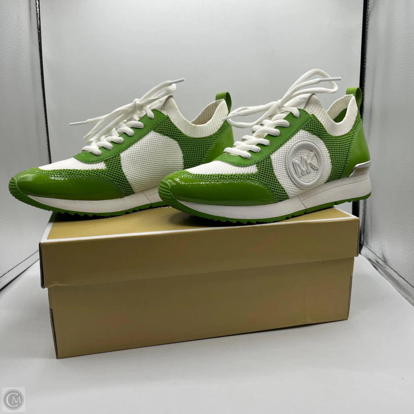 Shoes Sneakers By Michael By Michael Kors In Green & White, Size: 8