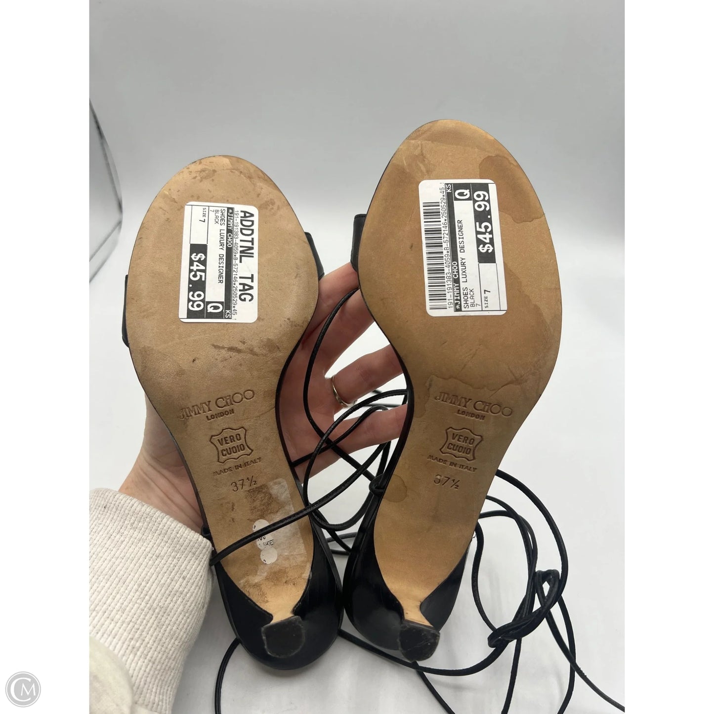 Shoes Luxury Designer By Jimmy Choo In Black, Size: 7