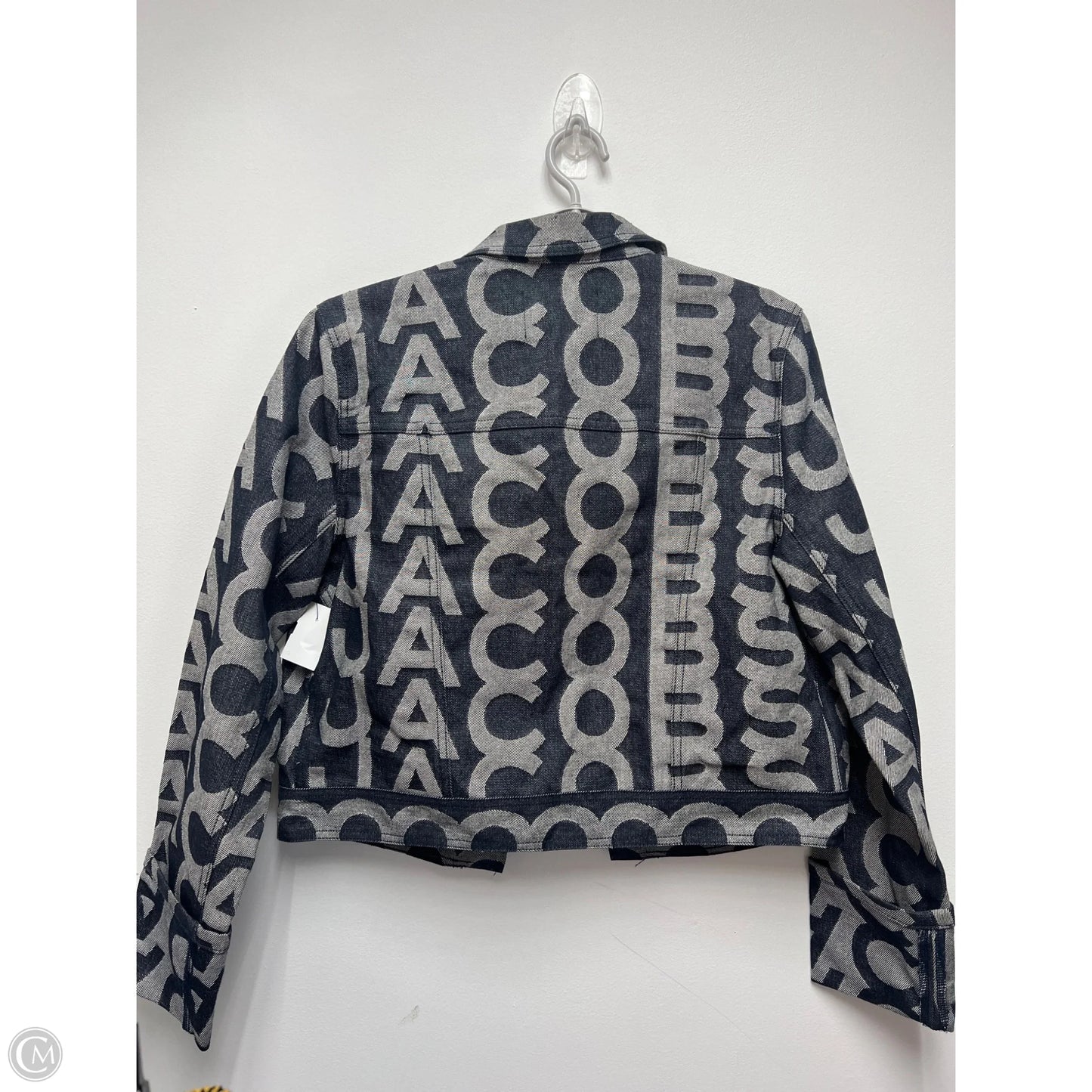 Jacket Designer By Marc Jacobs In Blue Denim, Size: L