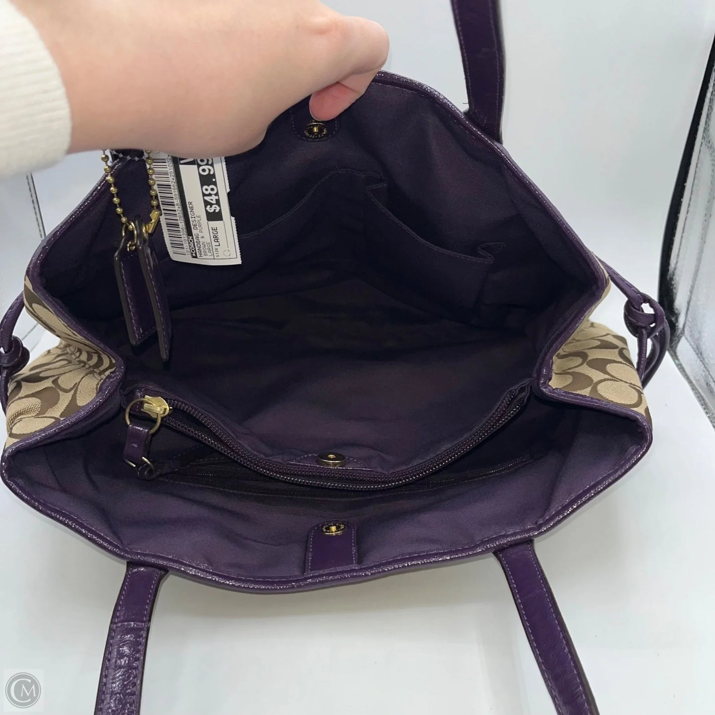 Handbag Designer By Coach, Size: Large