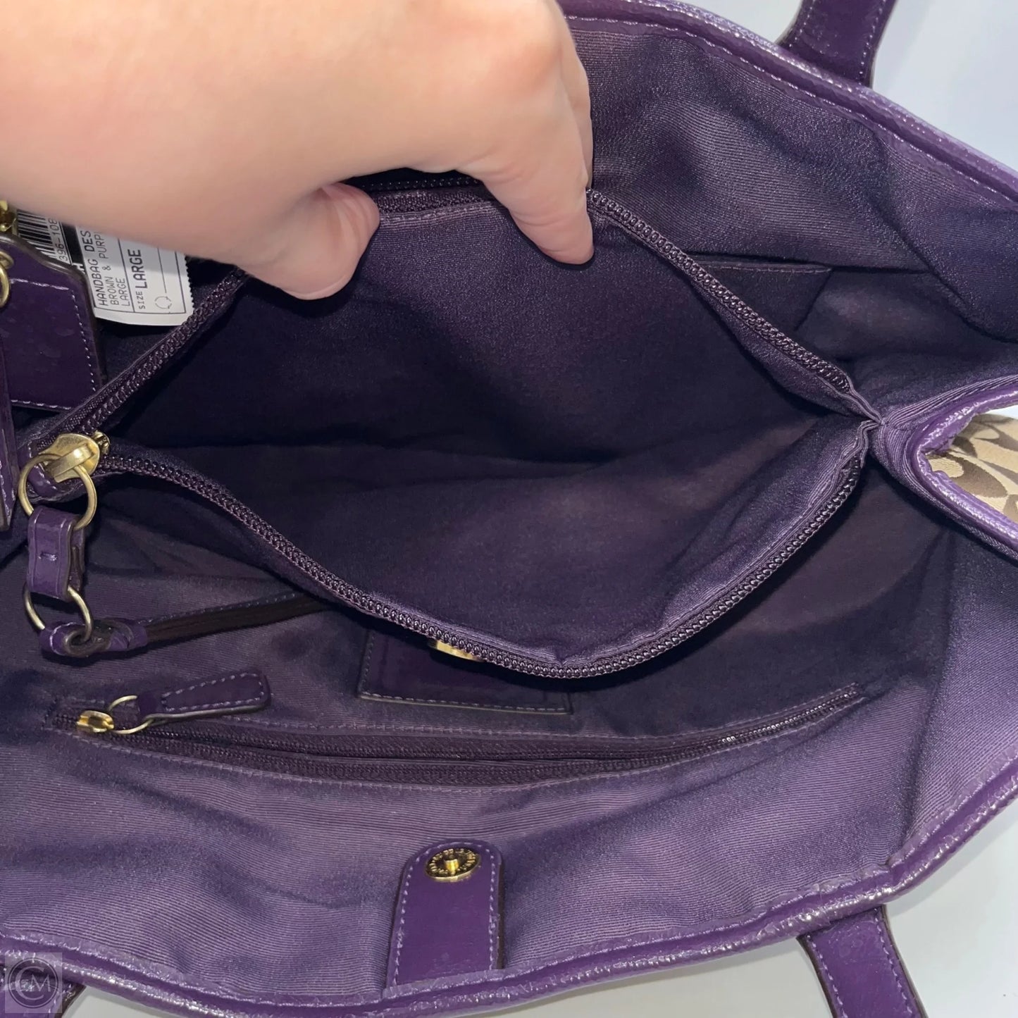 Handbag Designer By Coach, Size: Large