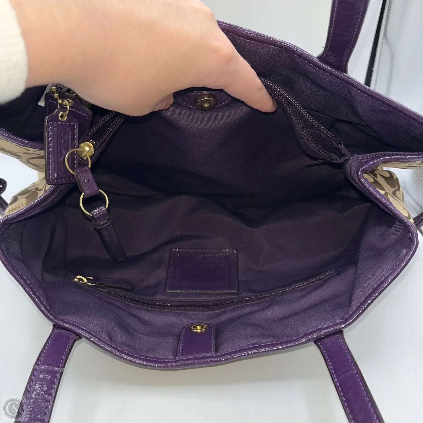 Handbag Designer By Coach, Size: Large