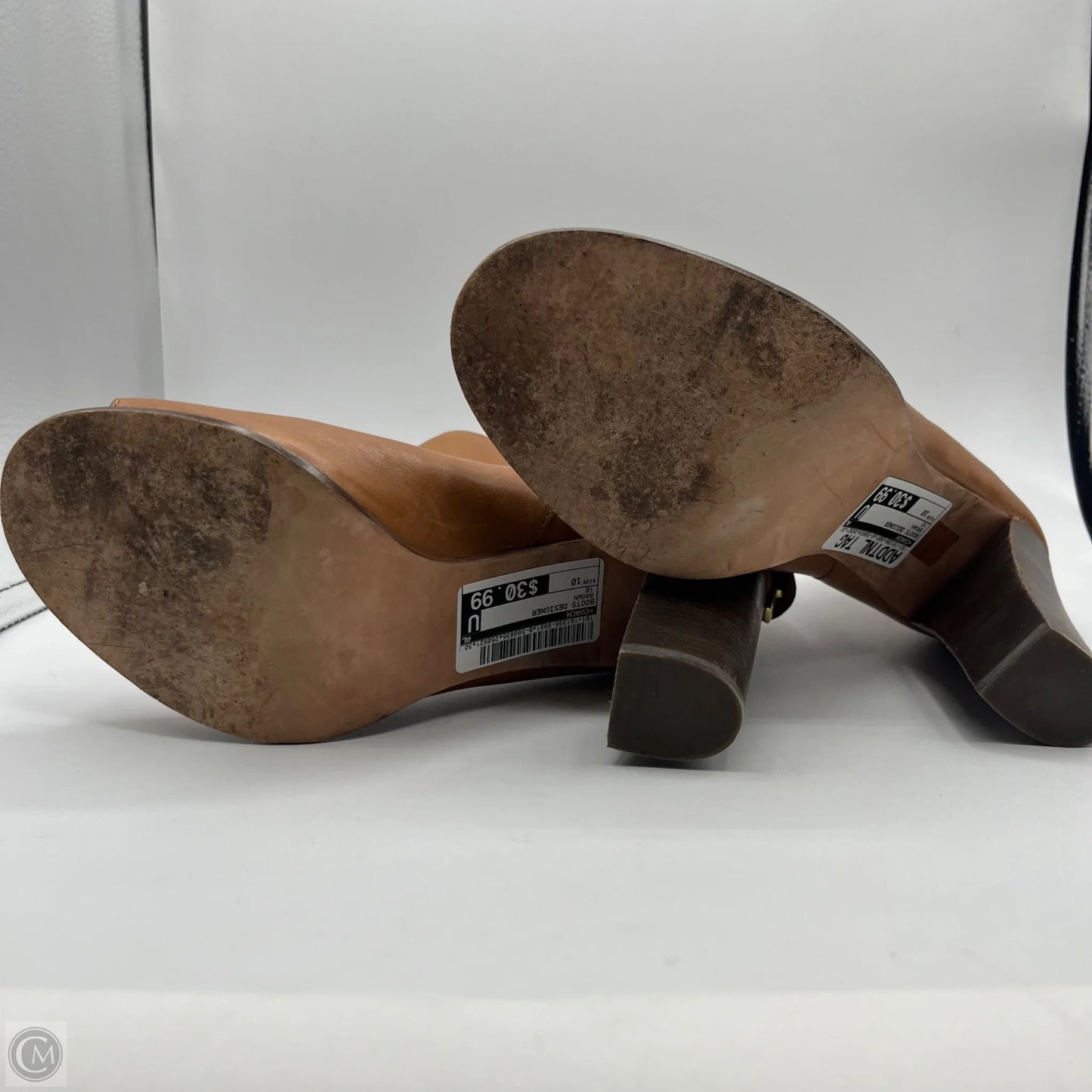 Boots Designer By Coach In Brown, Size: 10
