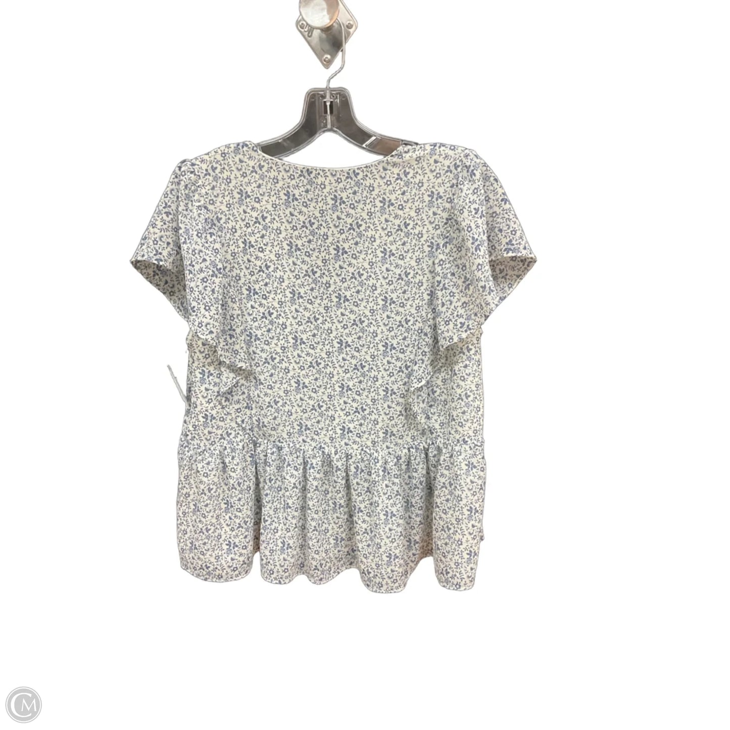 Top Short Sleeve Basic By Madewell In Floral Print, Size: L