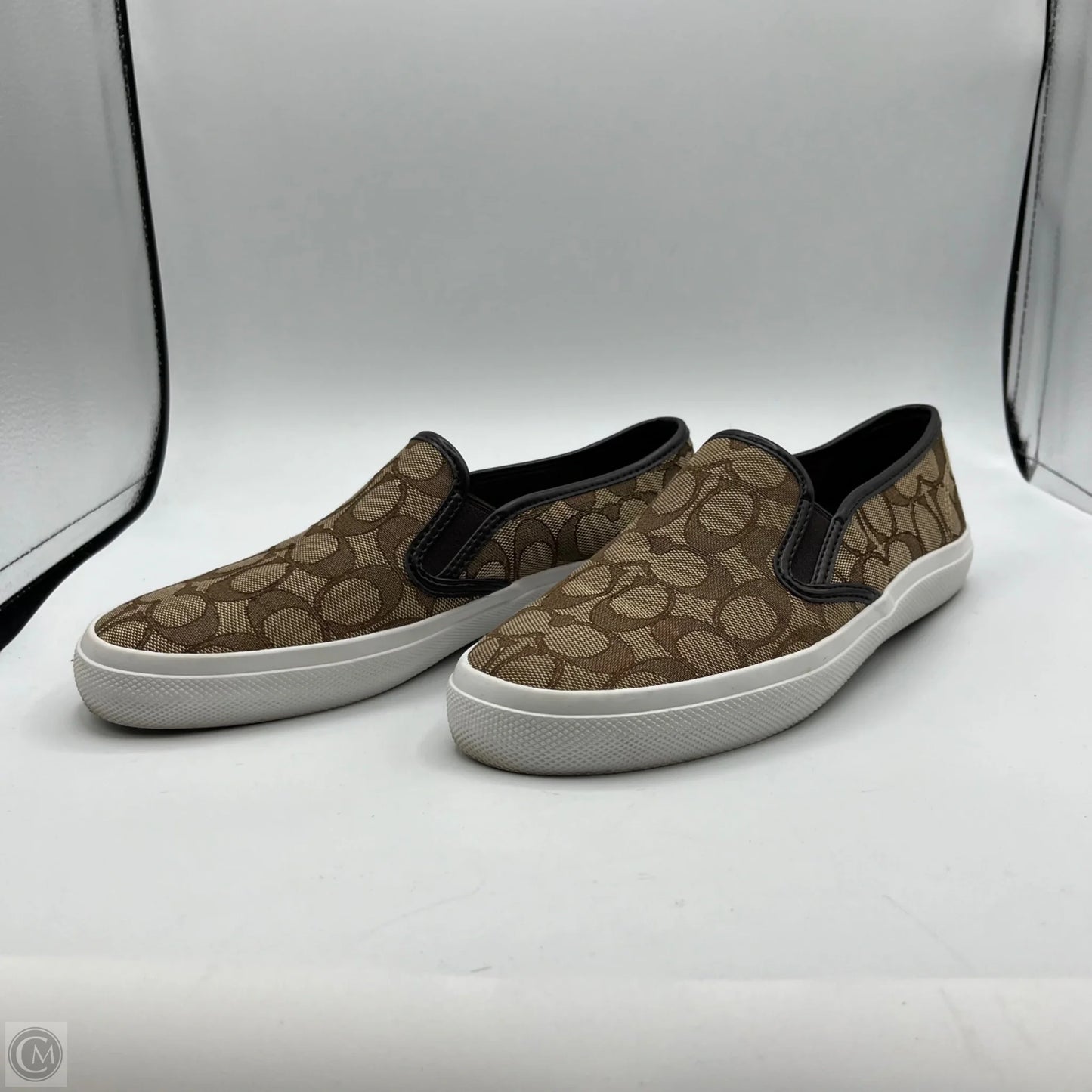 Shoes Designer By Coach In Brown & Cream, Size: 8.5