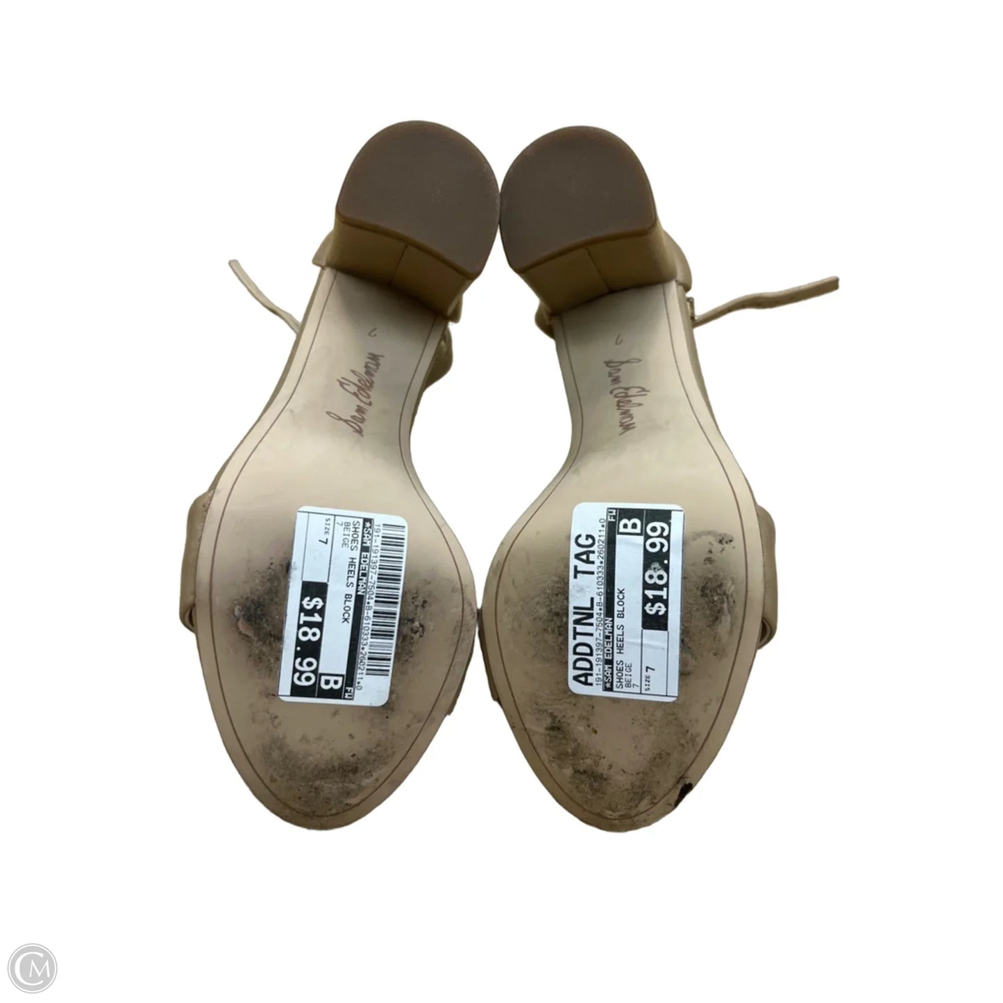Shoes Heels Block By Sam Edelman In Beige, Size: 7