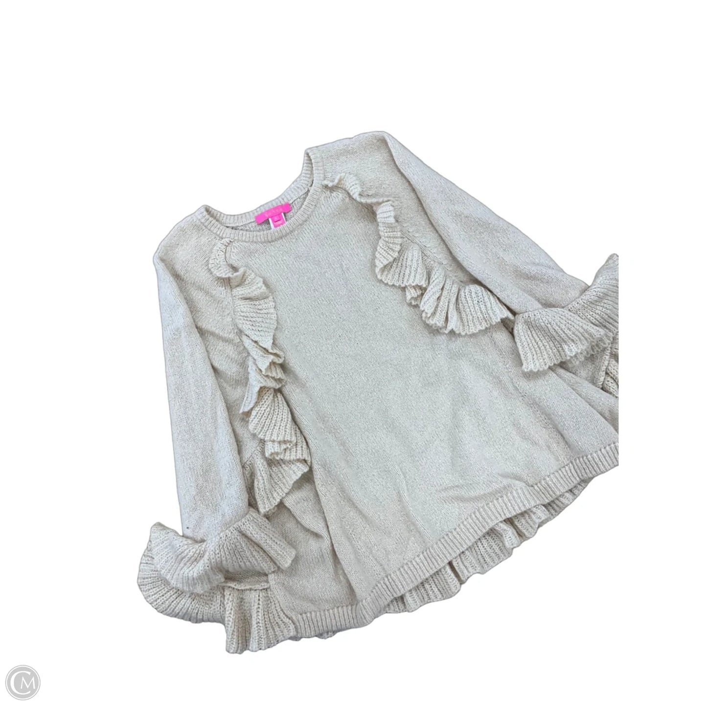Poncho Designer By Lilly Pulitzer In Beige, Size: L