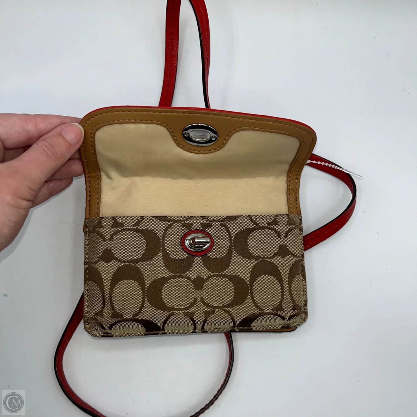 Crossbody Designer By Coach, Size: Small