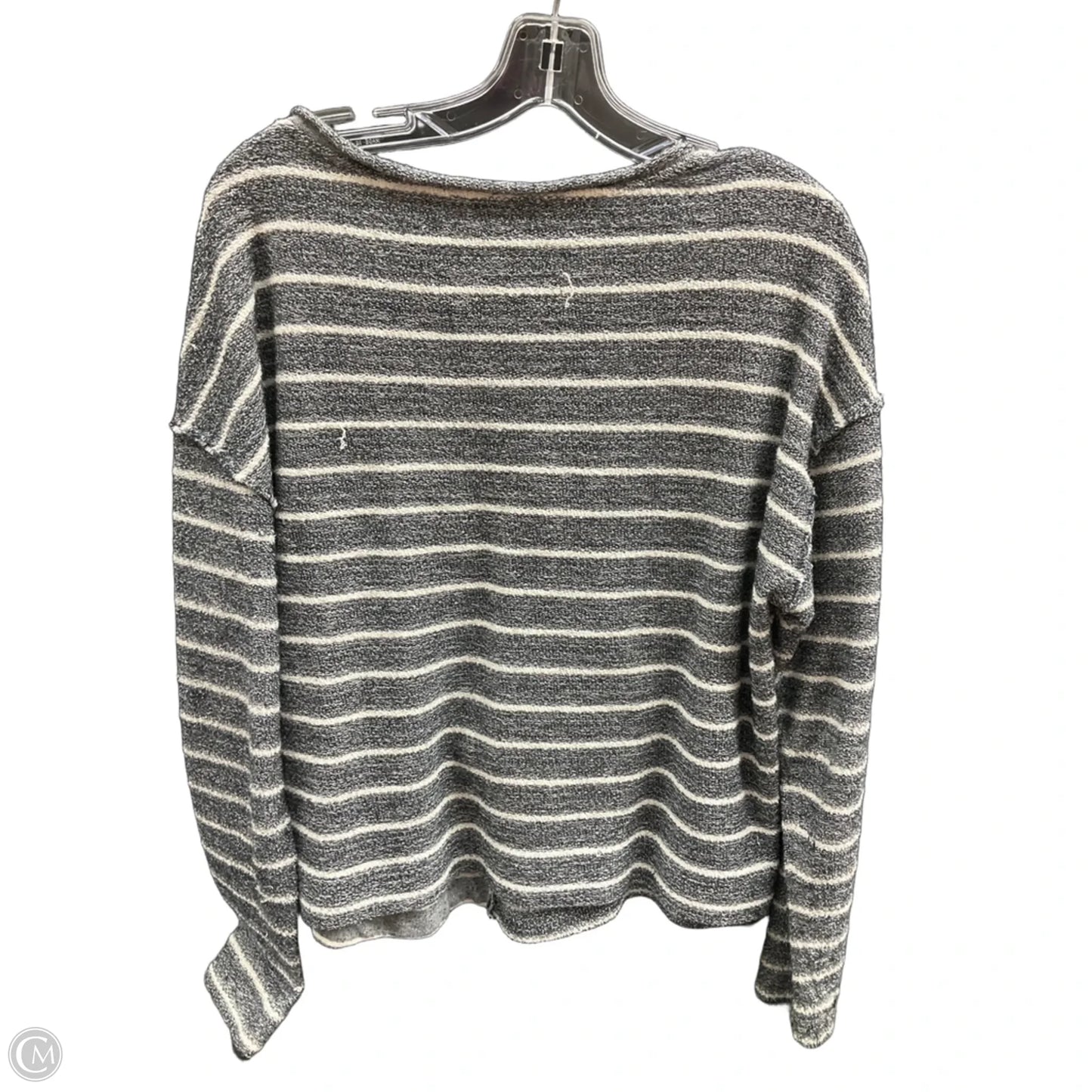 Top Long Sleeve By Anthropologie In Striped Pattern, Size: M