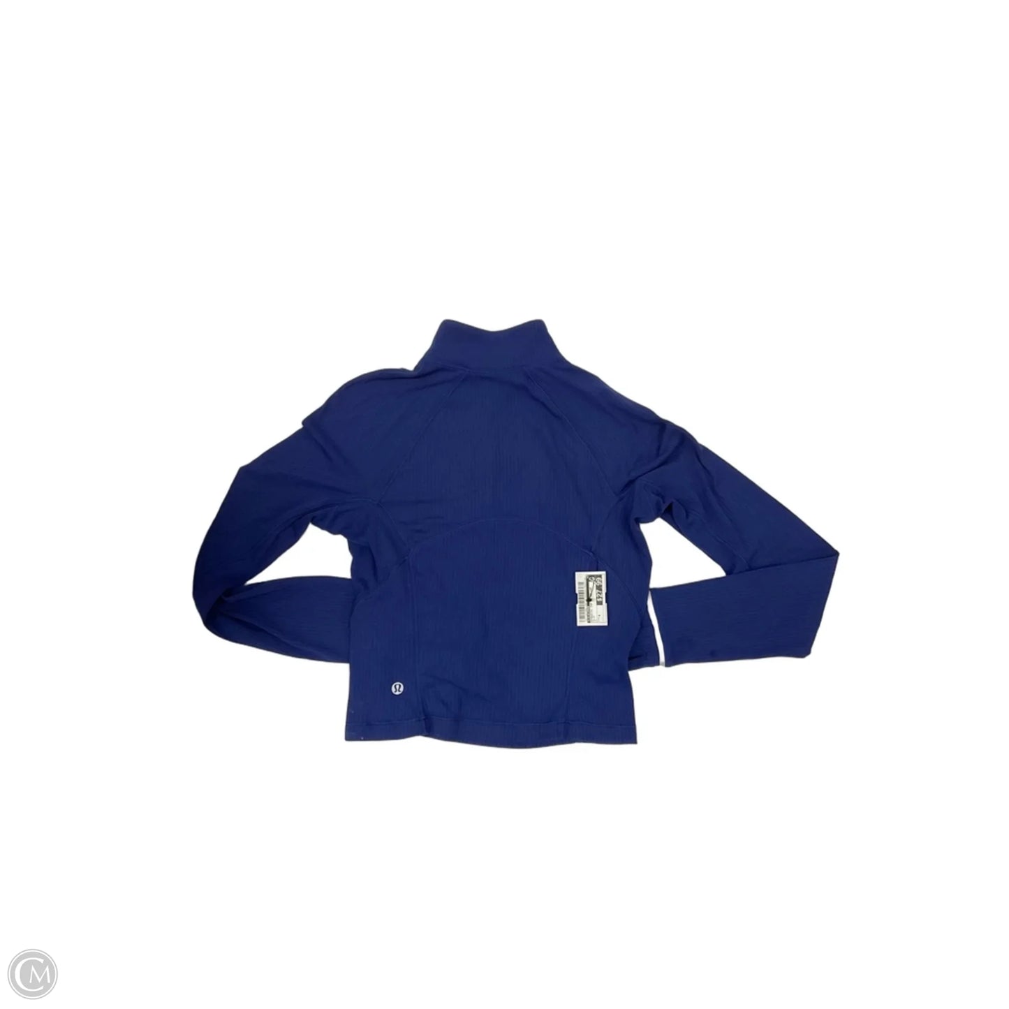 Athletic Top Long Sleeve Collar By Lululemon In Blue, Size: 4
