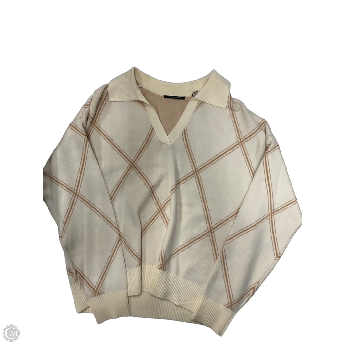 Sweater By T Tahari In Plaid Pattern, Size: L