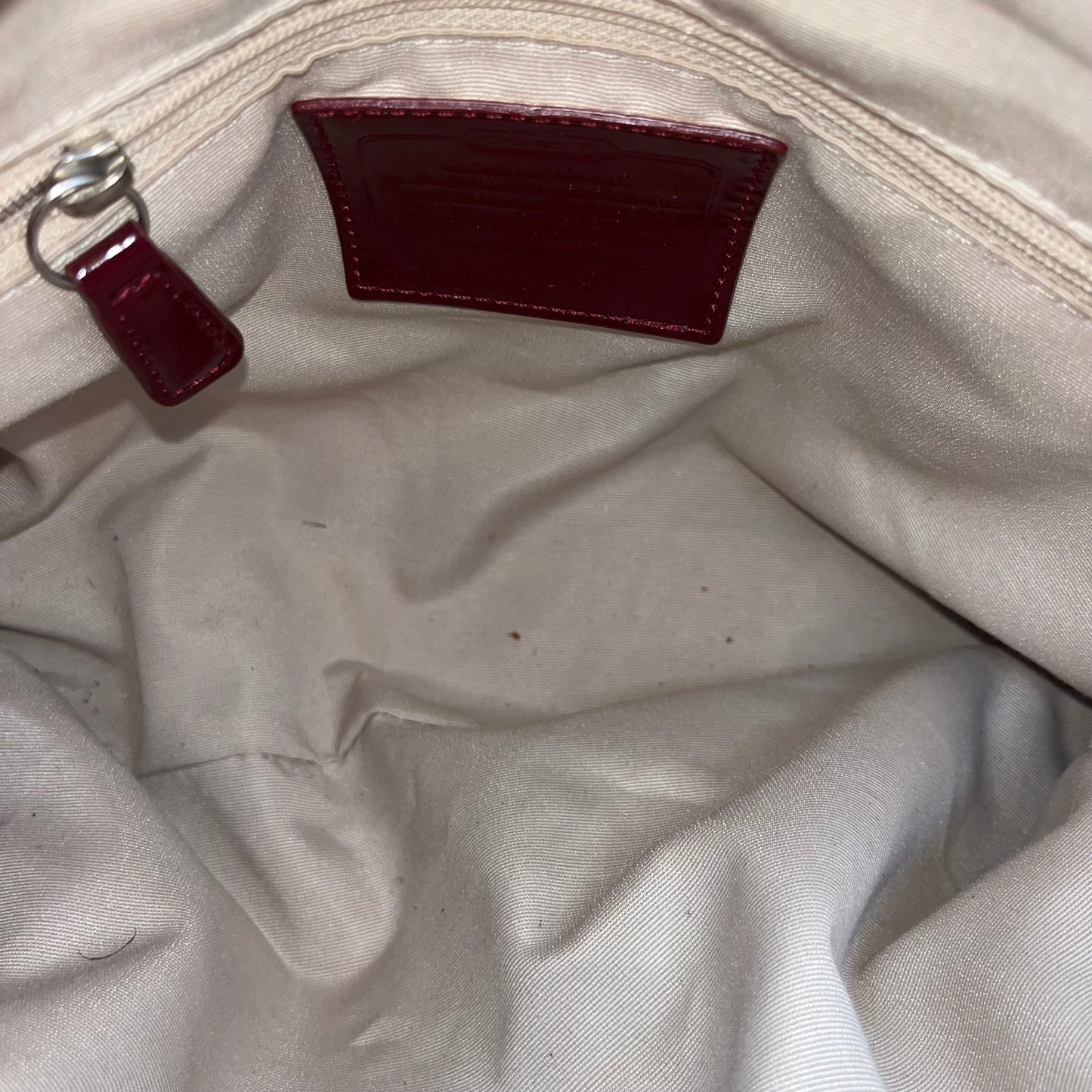 TOTE DESIGNER by COACH In MAROON, Size: MEDIUM