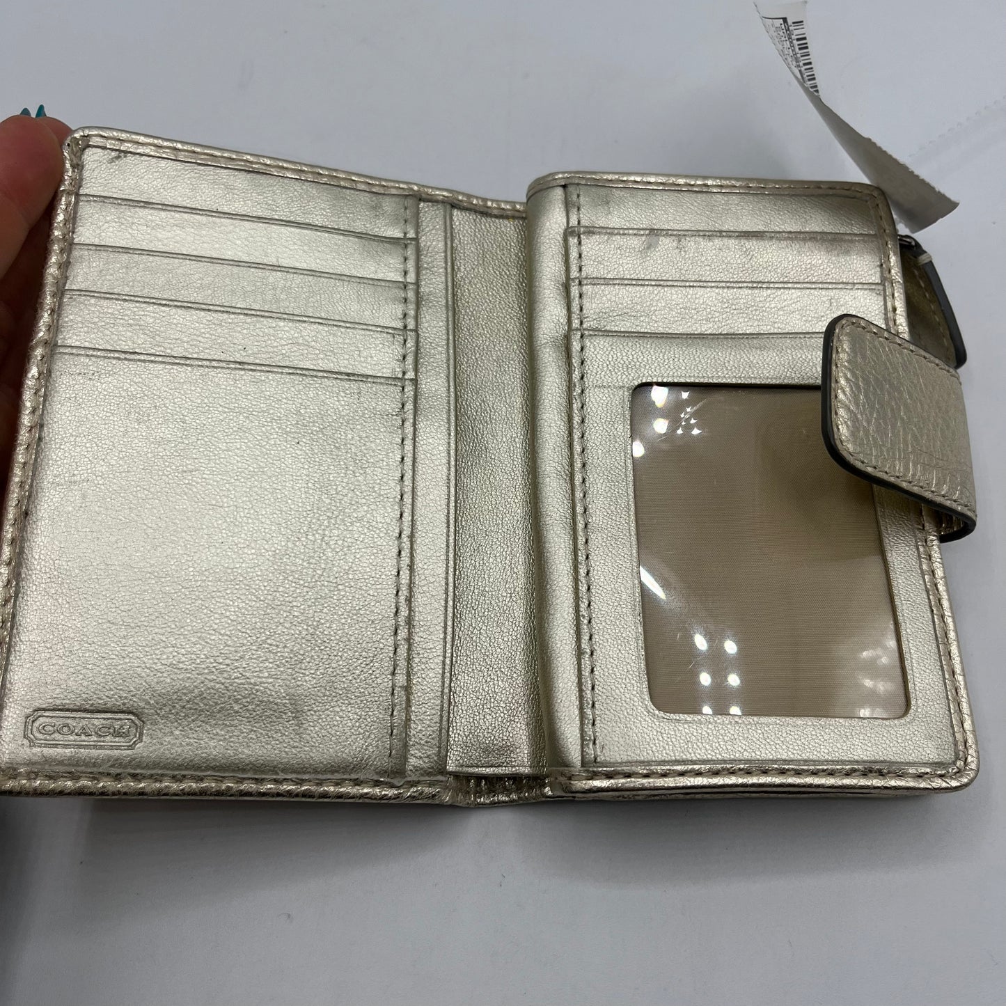 WALLET DESIGNER by COACH In SILVER, Size: SMALL