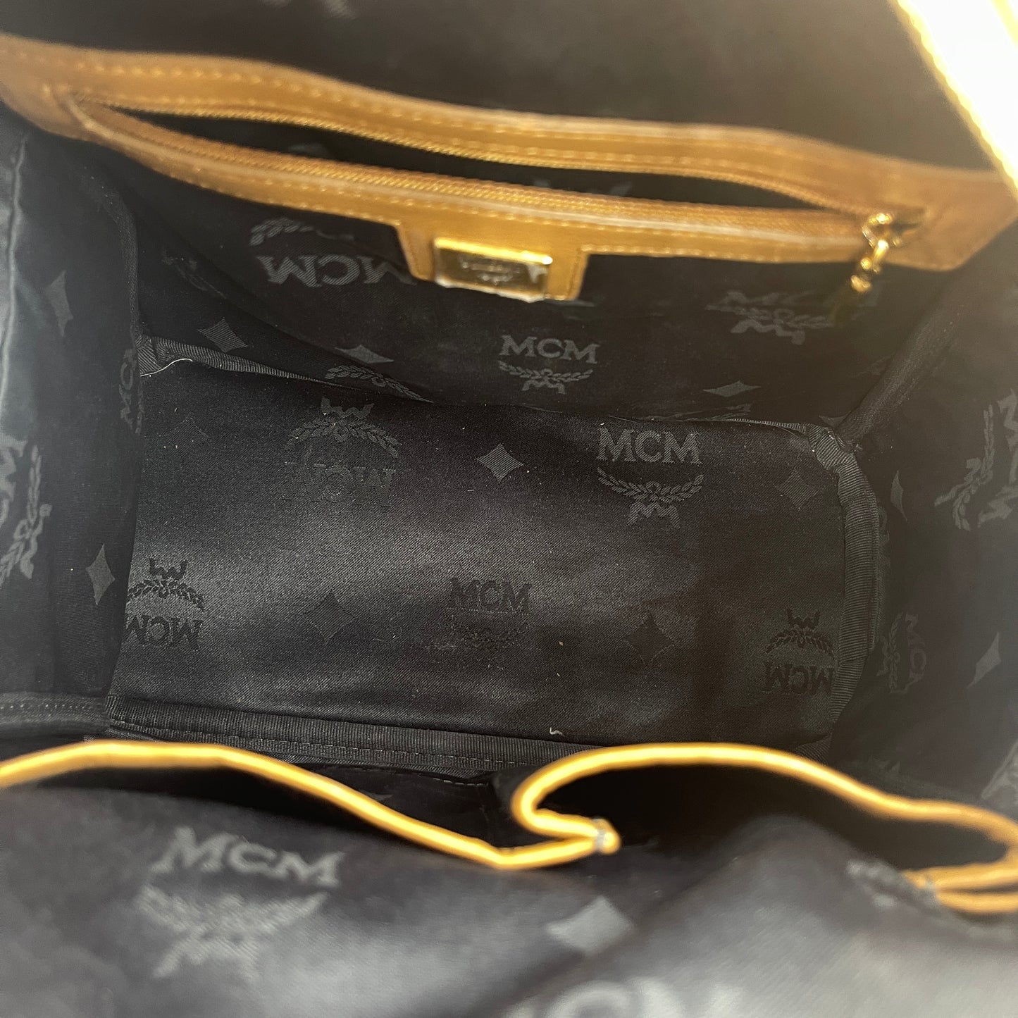 BACKPACK LUXURY DESIGNER by MCM In BROWN, Size: MEDIUM