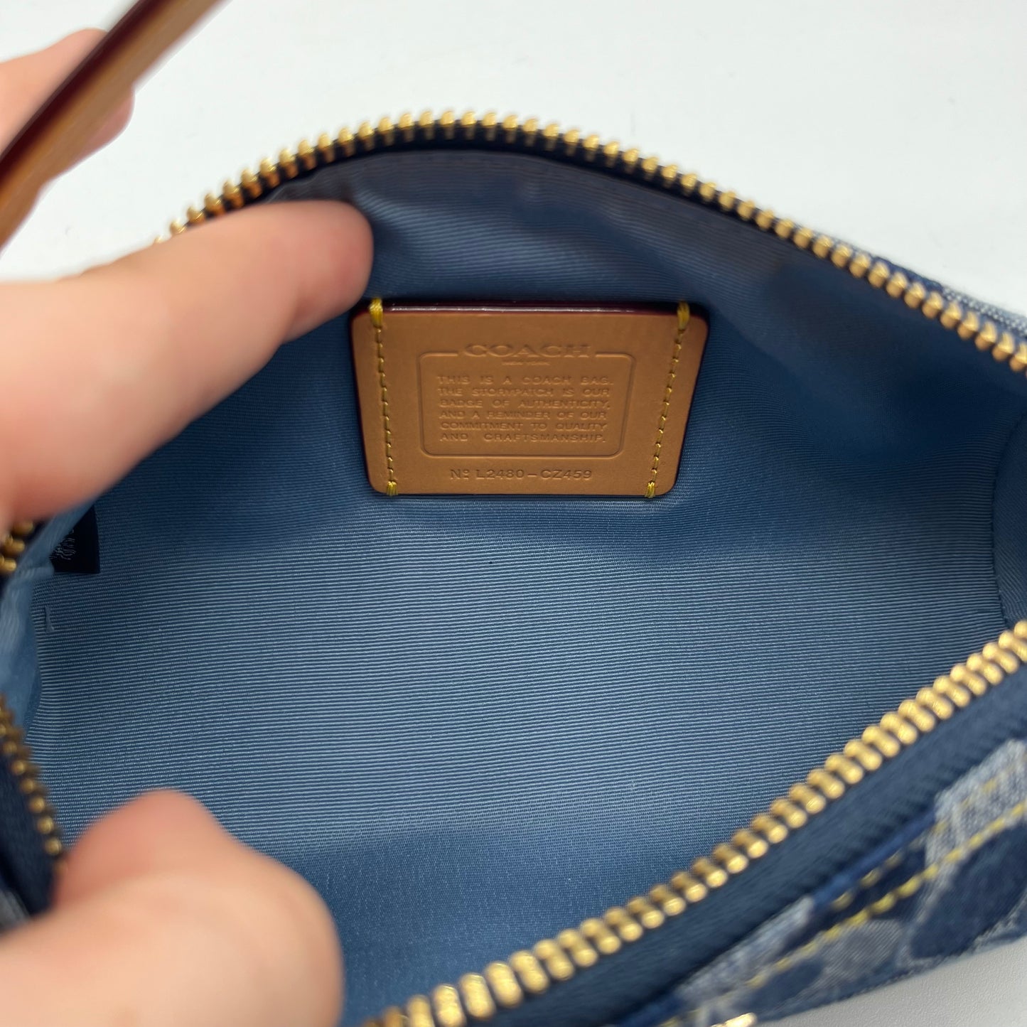 HANDBAG DESIGNER by COACH In BLUE, Size: SMALL