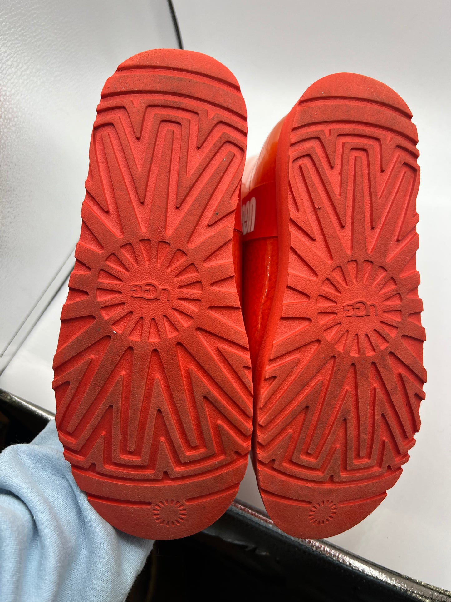 Boots Ankle Flats By Ugg In Red, Size: 8