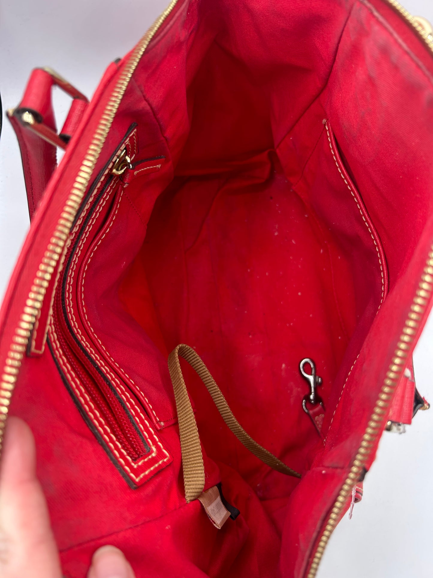 HANDBAG DESIGNER by DOONEY AND BOURKE In RED, Size: LARGE