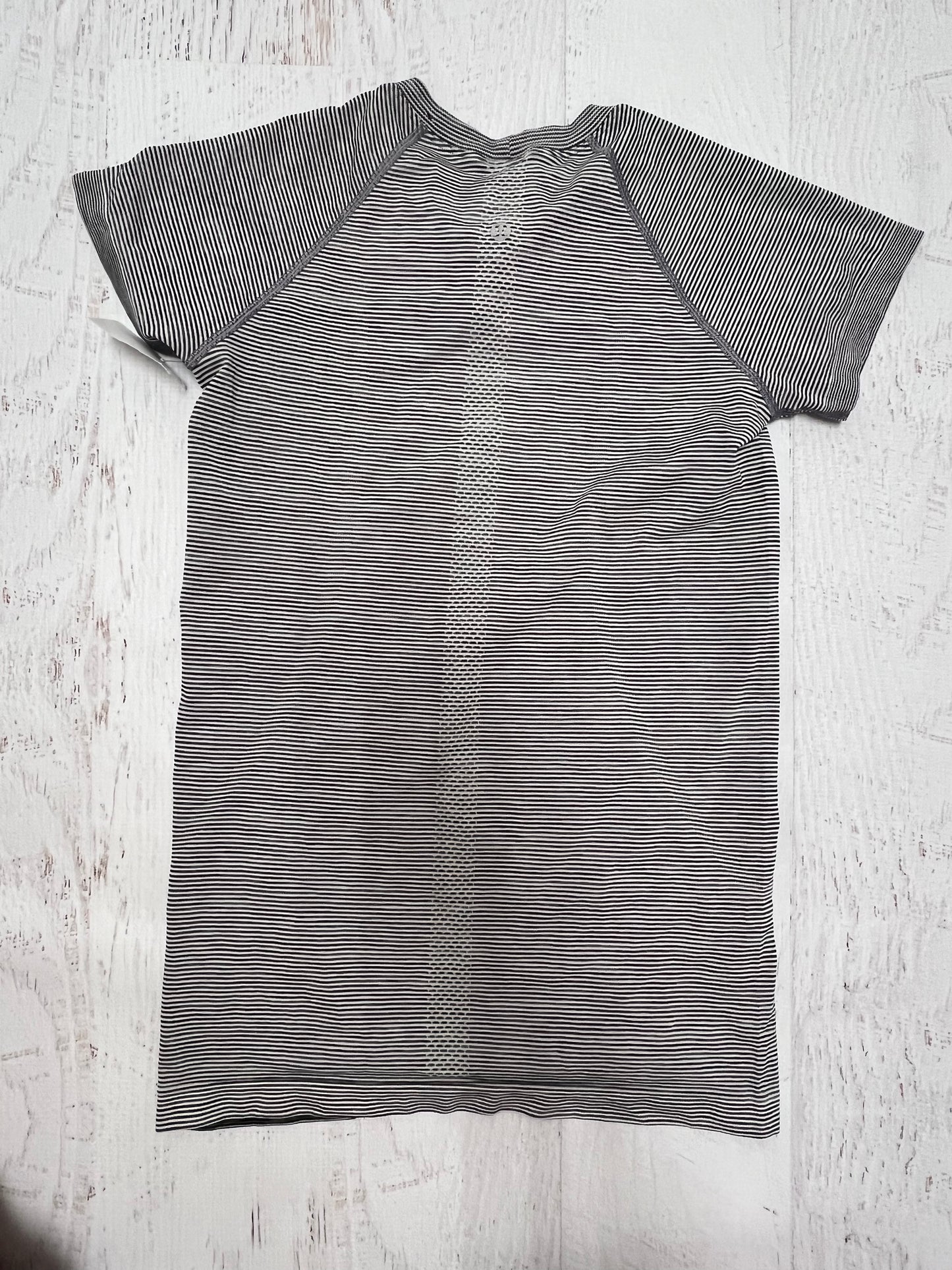 ATHLETIC TOP SS by LULULEMON In STRIPED PATTERN, Size: S
