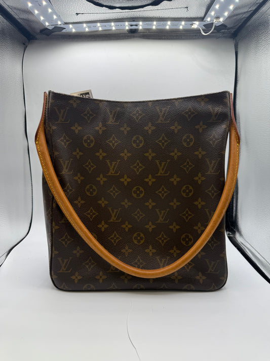 HANDBAG LUXURY DESIGNER by LOUIS VUITTON In BROWN & TAN, Size: LARGE