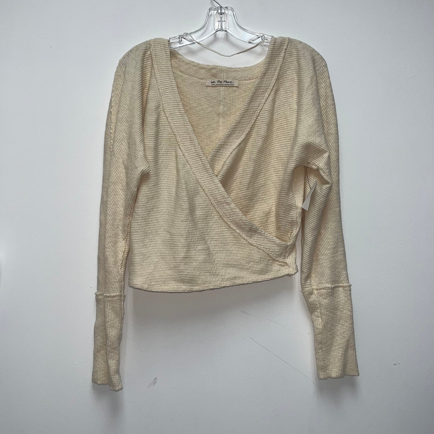 Sweater Cardigan By We The Free In Beige, Size: L
