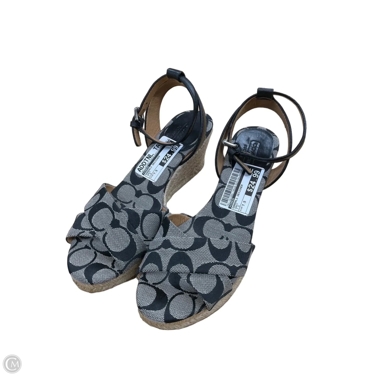 Sandals Designer By Coach In Grey, Size: 7.5