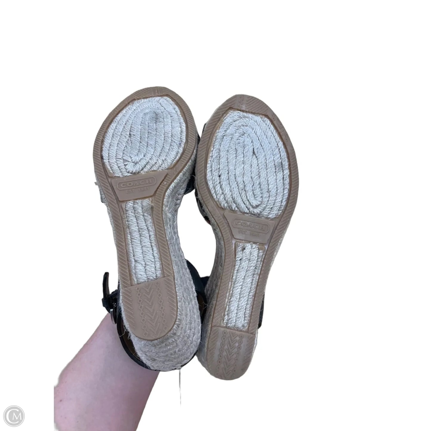 Sandals Designer By Coach In Grey, Size: 7.5