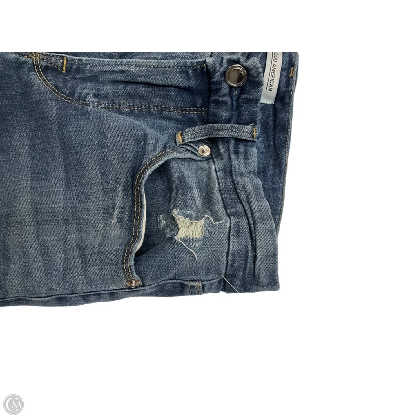 Jeans Skinny By Good American In Blue Denim, Size: 4