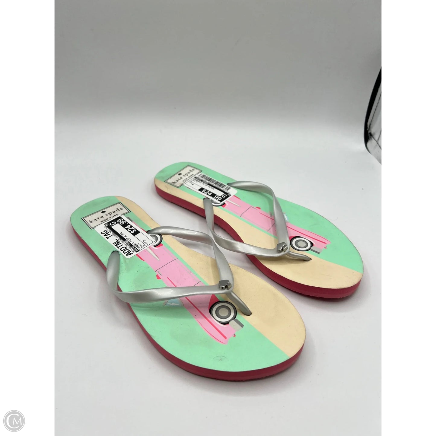 Sandals Flip Flops By Kate Spade In Multi-colored, Size: 8