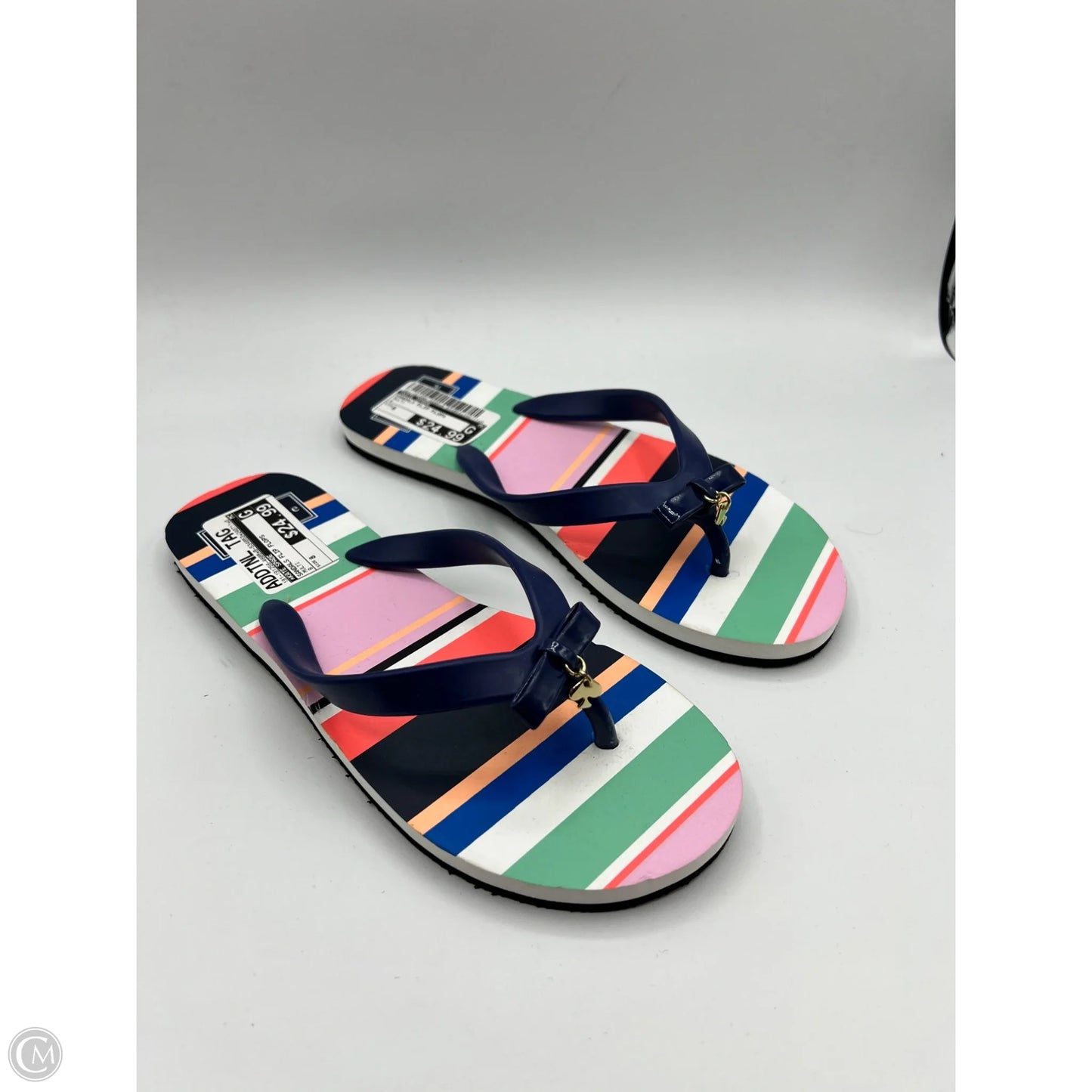 Sandals Flip Flops By Kate Spade In Multi-colored, Size: 8