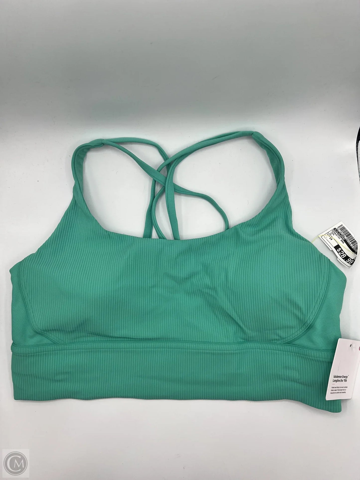 Athletic Bra By Lululemon In Teal, Size: 14