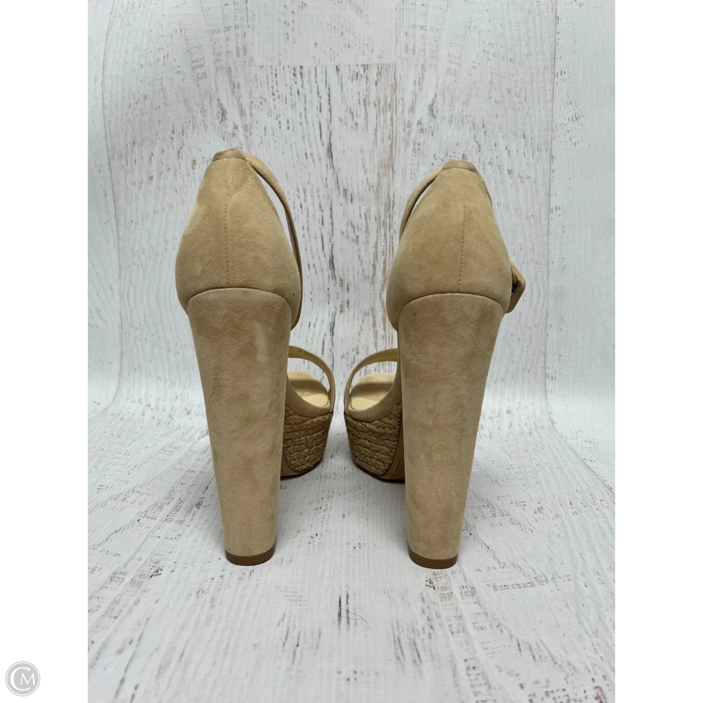 Shoes Heels Block By Clothes Mentor In Tan, Size: 11.5