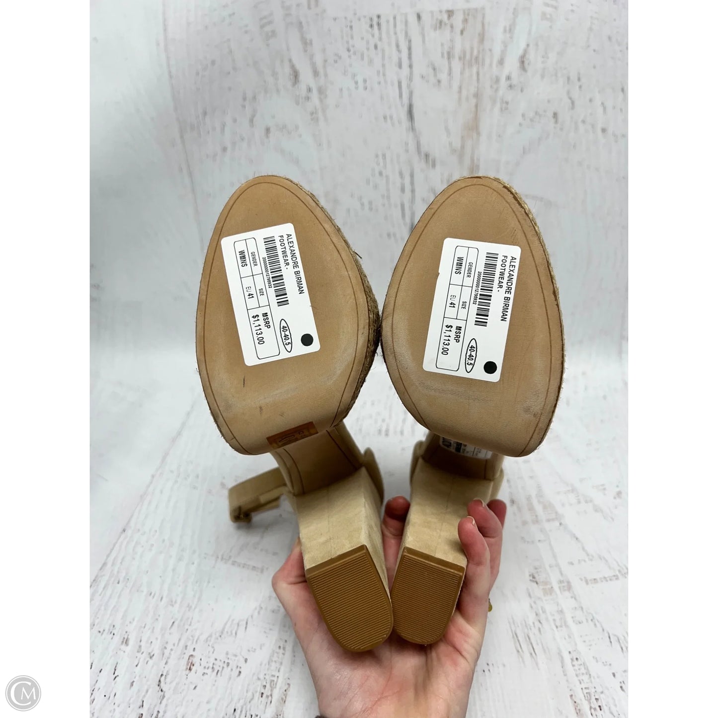 Shoes Heels Block By Clothes Mentor In Tan, Size: 11.5