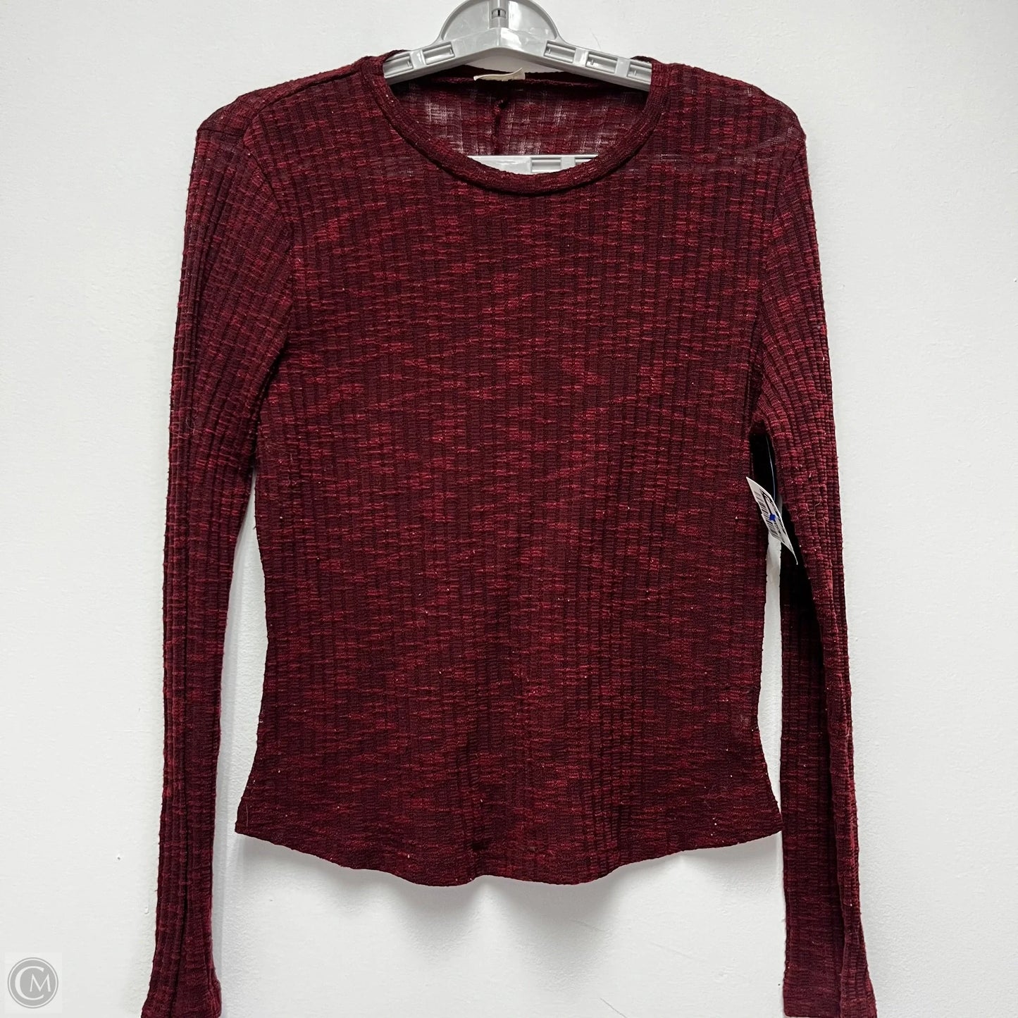 Top Long Sleeve By Free People In Maroon, Size: M