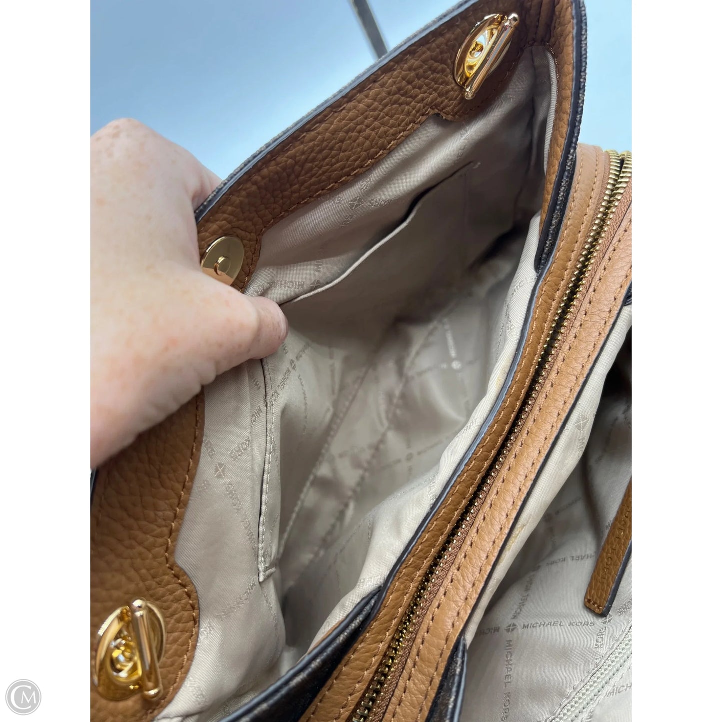 Crossbody Designer By Michael Kors, Size: Medium