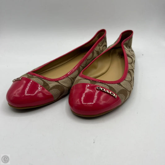 Shoes Designer By Coach In Pink & Tan, Size: 7