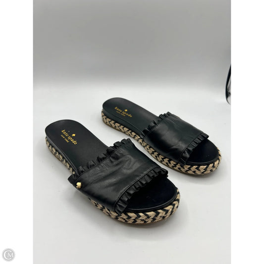 Sandals Designer By Kate Spade In Black, Size: 7.5