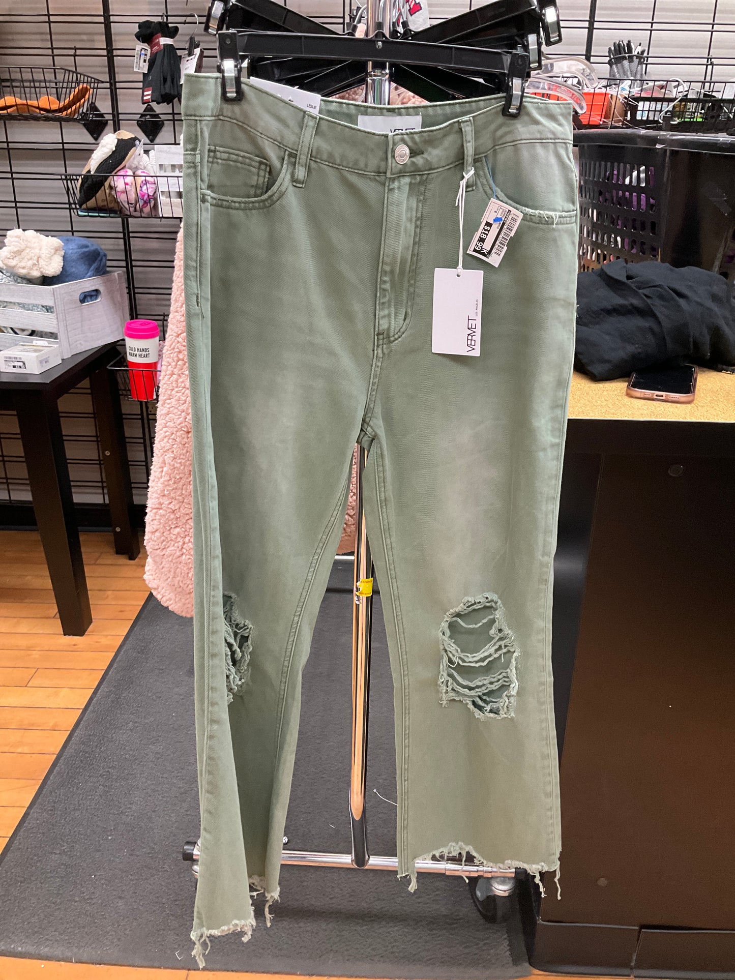 Jeans Flared By Vervet In Green, Size: 6