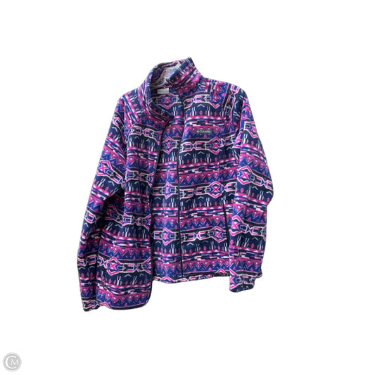Jacket Fleece By Columbia In Blue & Purple, Size: Xxl