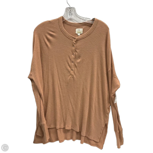 Top Long Sleeve By Offline In Orange, Size: M