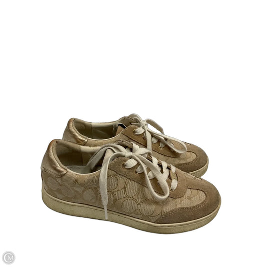 Shoes Designer By Coach In Gold, Size: 7