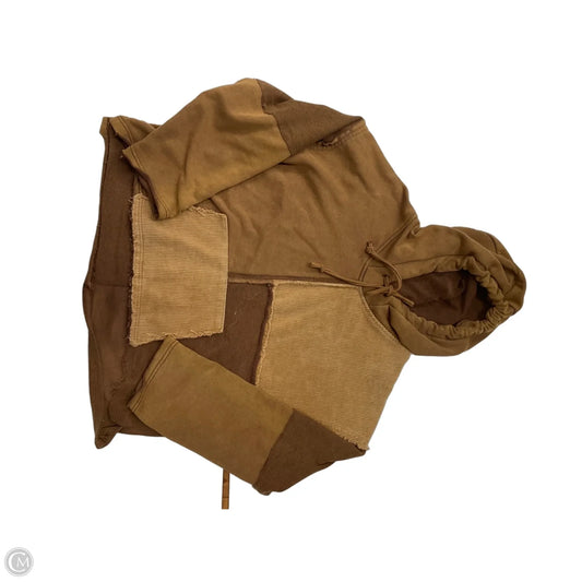 Sweatshirt Hoodie By Pol In Brown, Size: M
