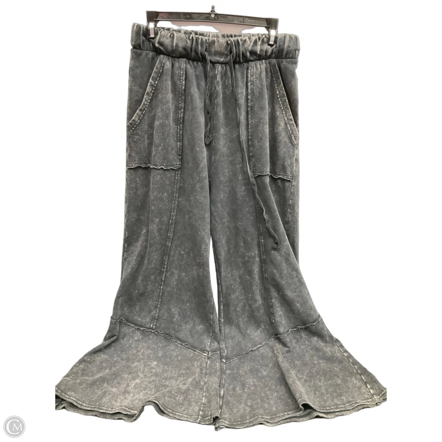 Pants Wide Leg By Zenana In Grey, Size: L